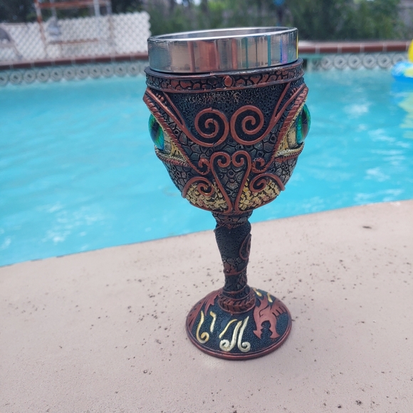 Dragon Eye Tree of Ebros Wizard's Alchemy Eye Of The Dragon Wine Goblet Chalice - Picture 9 of 9